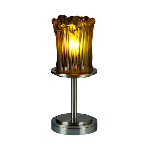 Veneto Luce One Light Table Lamp in Brushed Nickel (102|GLA-8798-16-AMBR-NCKL)