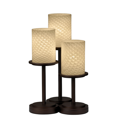 Fusion Three Light Table Lamp in Dark Bronze (102|FSN-8797-10-WEVE-DBRZ)