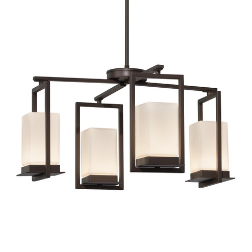 Fusion LED Outdoor Chandelier in Brushed Nickel (102|FSN-7510W-OPAL-NCKL)