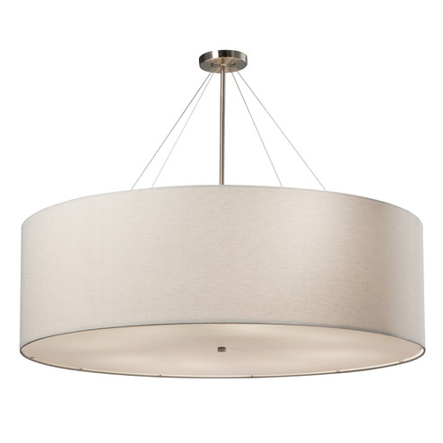 Textile Eight Light Pendant in Brushed Nickel (102|FAB-9597-WHTE-NCKL)