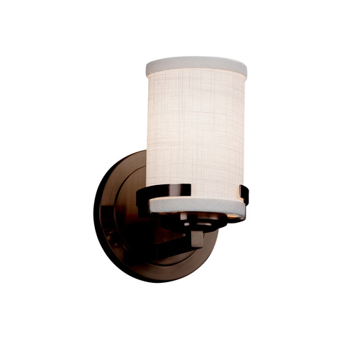 Textile LED Wall Sconce in Brushed Nickel (102|FAB-8451-10-WHTE-NCKL-LED1-700)