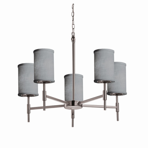Textile LED Chandelier in Dark Bronze (102|FAB-8410-55-GRAY-DBRZ-LED5-3500)