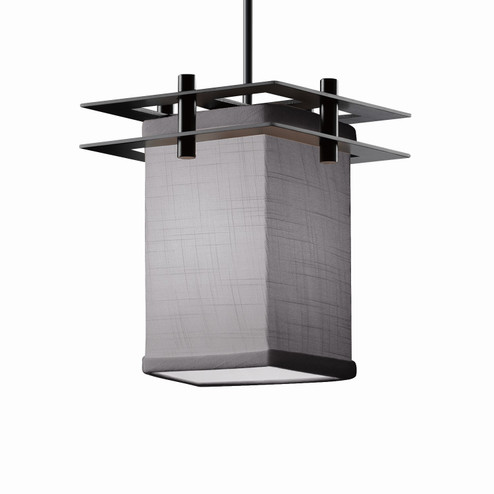 Textile One Light Pendant in Brushed Nickel (102|FAB-8165-15-GRAY-NCKL-BKCD)