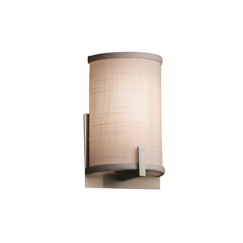 Textile LED Wall Sconce in Brushed Nickel (102|FAB-5531-WHTE-NCKL-LED1-700)