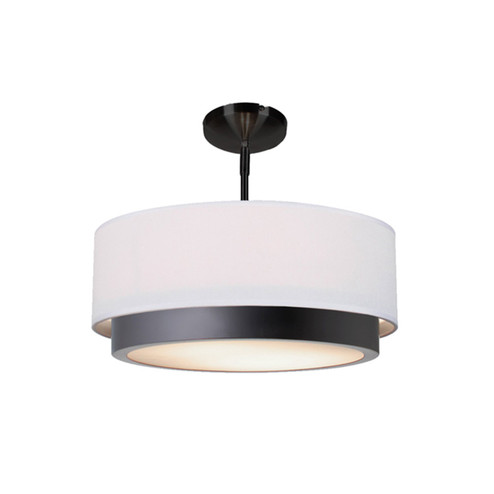 Textile LED Semi-Flush Mount in Matte Black (102|FAB-4470-WHTE-MBLK)