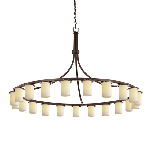 CandleAria LED Chandelier in Dark Bronze (102|CNDL-8736-10-CREM-DBRZ-LED21-14700)