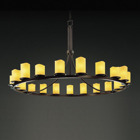 CandleAria LED Chandelier in Matte Black (102|CNDL-8716-14-AMBR-MBLK-LED21-14700)