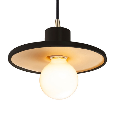 Radiance One Light Pendant in Carbon Matte Black with Champagne Gold (102|CER-6325-CBGD-ABRS-BKCD)