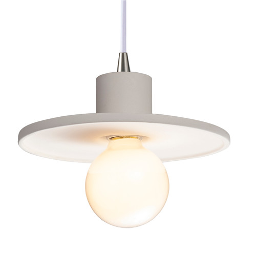 Radiance One Light Pendant in Bisque (102|CER-6325-BIS-NCKL-WTCD)