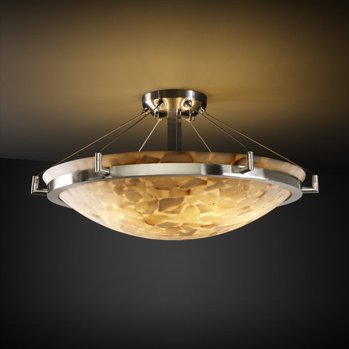 Alabaster Rocks Three Light Semi-Flush Mount in Dark Bronze (102|ALR-9681-35-DBRZ)