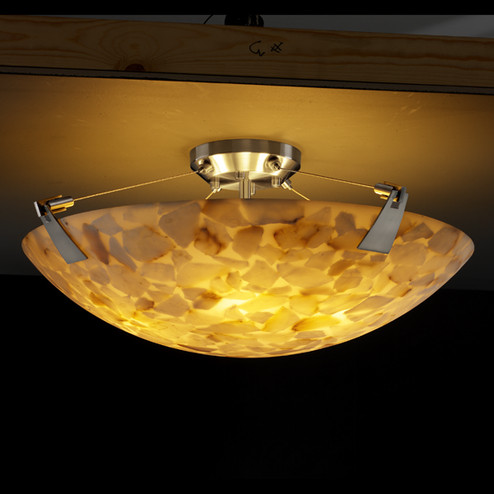 Alabaster Rocks LED Semi-Flush Mount in Matte Black (102|ALR-9631-35-MBLK-LED3-3000)