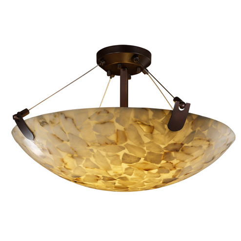 Alabaster Rocks LED Semi-Flush Mount in Dark Bronze (102|ALR-9612-35-DBRZ-LED5-5000)