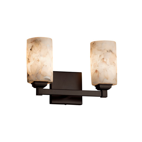 Alabaster Rocks Two Light Bath Bar in Dark Bronze (102|ALR-8432-10-DBRZ)