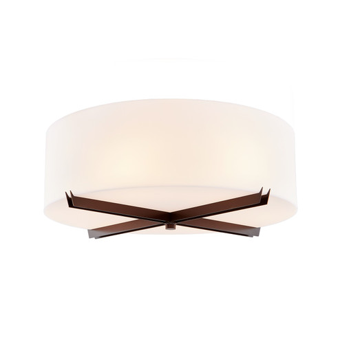 Acryluxe Three Light Flush-Mount in Dark Bronze (102|ACR-9523-OPAL-DBRZ)