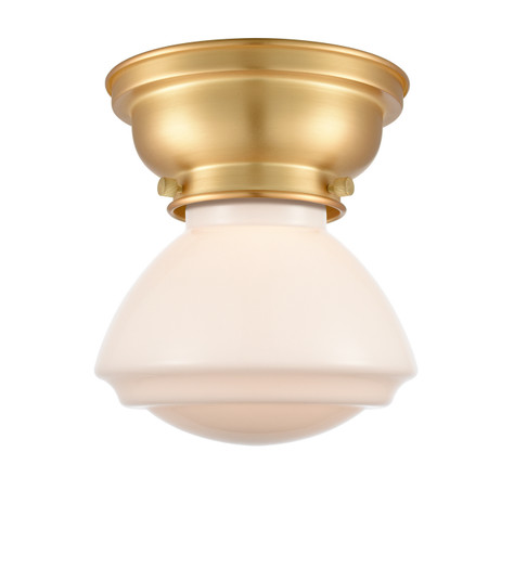 Franklin Restoration One Light Flush Mount in Satin Gold (405|623-1F-SG-G321)