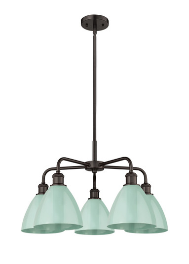 Downtown Urban Five Light Chandelier in Oil Rubbed Bronze (405|516-5CR-OB-MBD-75-SF)