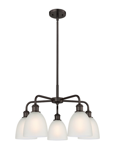 Downtown Urban Five Light Chandelier in Oil Rubbed Bronze (405|516-5CR-OB-G381)