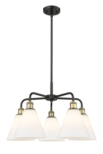 Downtown Urban Five Light Chandelier in Black Antique Brass (405|516-5CR-BAB-GBC-81)