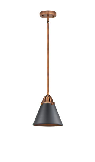 Nouveau 2 LED Mini Pendant in Antique Copper (405|288-1S-AC-M13-BK-LED)