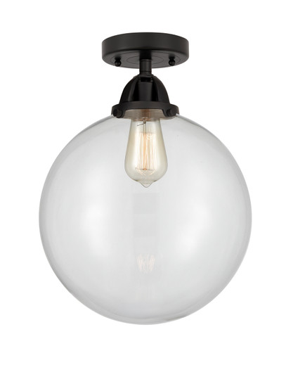 Nouveau 2 One Light Semi-Flush Mount in Matte Black (405|288-1C-BK-G202-12)