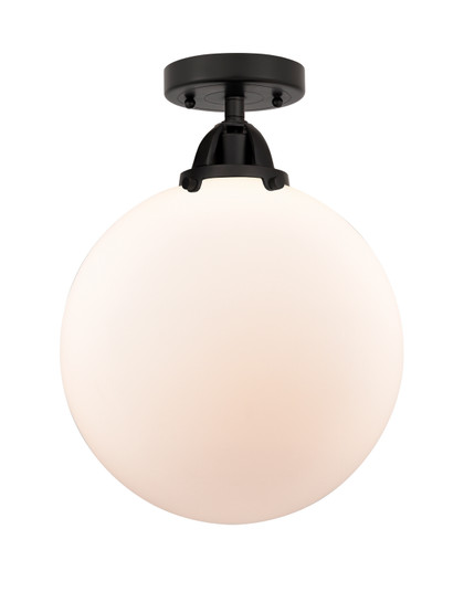 Nouveau 2 One Light Semi-Flush Mount in Matte Black (405|288-1C-BK-G201-12)