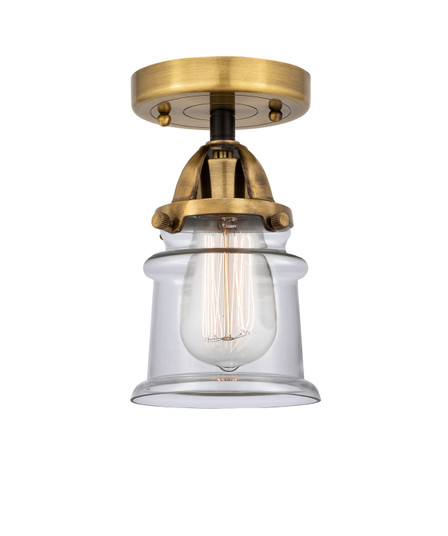 Nouveau 2 One Light Semi-Flush Mount in Black Antique Brass (405|288-1C-BAB-G182S)