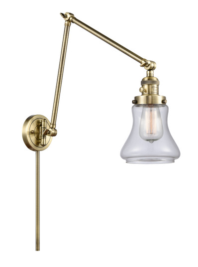 Franklin Restoration One Light Swing Arm Lamp in Antique Brass (405|238-AB-G192)