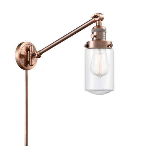 Franklin Restoration One Light Swing Arm Lamp in Antique Copper (405|237-AC-G312)