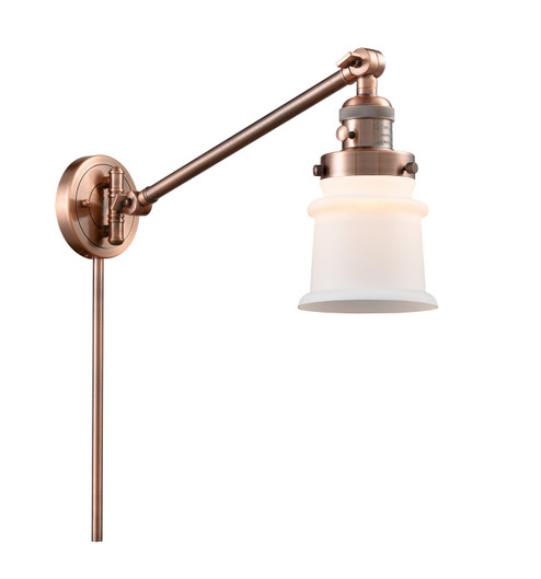 Franklin Restoration One Light Swing Arm Lamp in Antique Copper (405|237-AC-G181S)