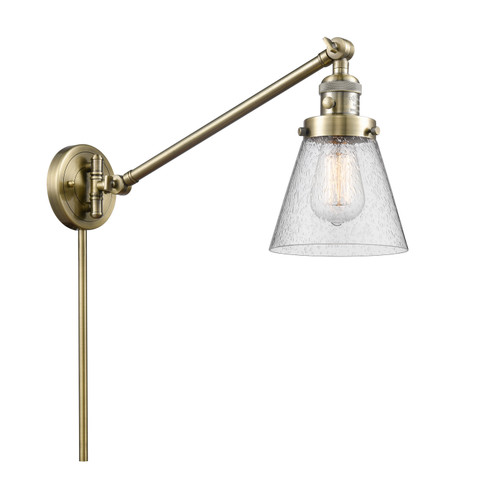 Franklin Restoration One Light Swing Arm Lamp in Antique Brass (405|237-AB-G64)