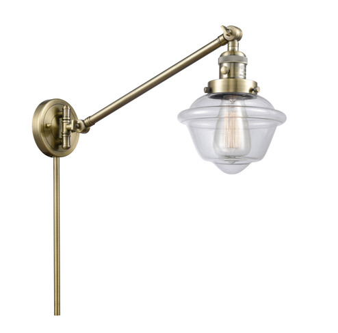 Franklin Restoration One Light Swing Arm Lamp in Antique Brass (405|237-AB-G532)