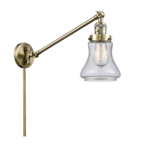 Franklin Restoration One Light Swing Arm Lamp in Antique Brass (405|237-AB-G194)