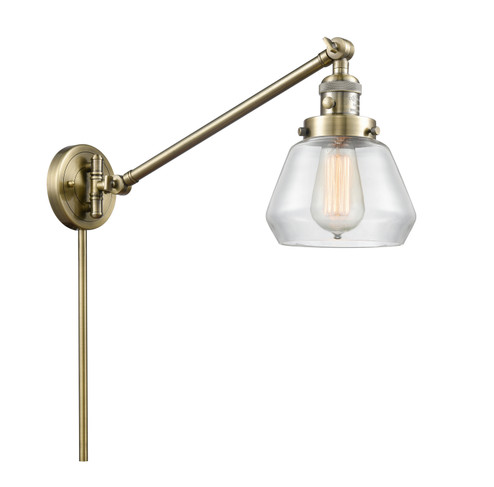 Franklin Restoration One Light Swing Arm Lamp in Antique Brass (405|237-AB-G172)
