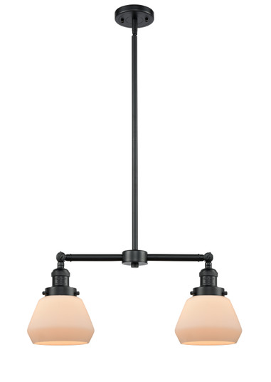 Franklin Restoration Two Light Island Pendant in Oil Rubbed Bronze (405|209-OB-G171)