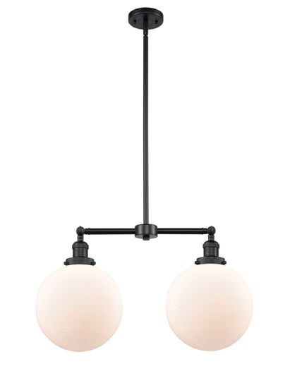 Franklin Restoration LED Island Pendant in Matte Black (405|209-BK-G201-10-LED)