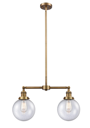 Franklin Restoration LED Island Pendant in Brushed Brass (405|209-BB-G204-8-LED)