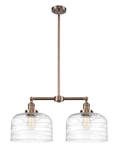 Franklin Restoration Two Light Island Pendant in Antique Copper (405|209-AC-G713-L)