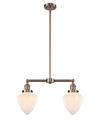 Franklin Restoration Two Light Island Pendant in Antique Copper (405|209-AC-G661-7)