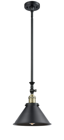 Franklin Restoration One Light Mini Pendant in Black Antique Brass (405|206-BAB-M10-BK)