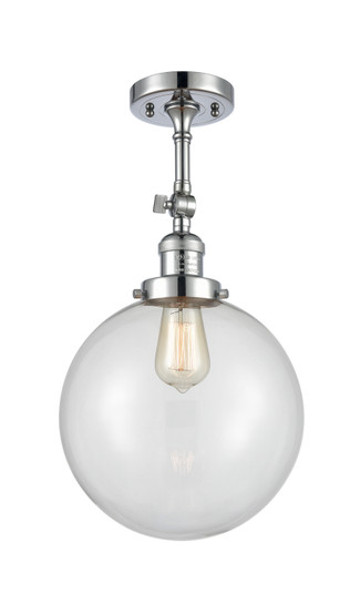 Franklin Restoration One Light Semi-Flush Mount in Polished Chrome (405|201F-PC-G202-10)