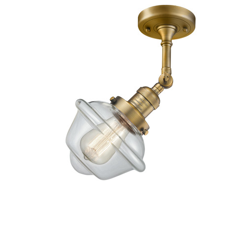 Franklin Restoration One Light Semi-Flush Mount in Brushed Brass (405|201F-BB-G532)