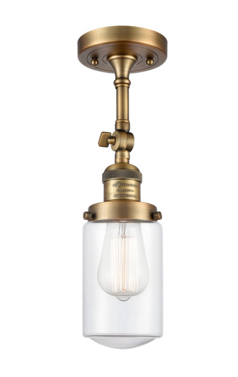 Franklin Restoration One Light Semi-Flush Mount in Brushed Brass (405|201F-BB-G312)