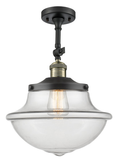 Franklin Restoration One Light Semi-Flush Mount in Black Antique Brass (405|201F-BAB-G542)