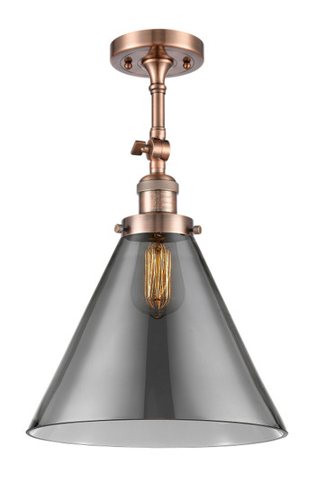 Franklin Restoration One Light Semi-Flush Mount in Antique Copper (405|201F-AC-G43-L)