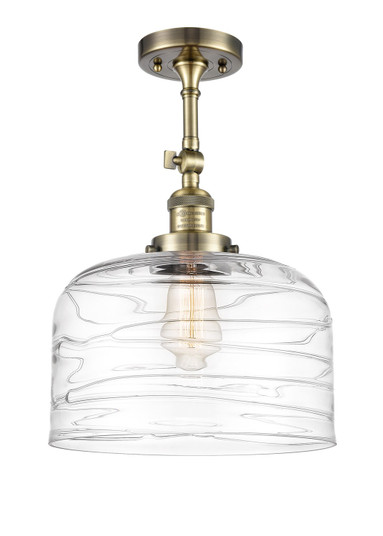 Franklin Restoration One Light Semi-Flush Mount in Antique Brass (405|201F-AB-G713-L)