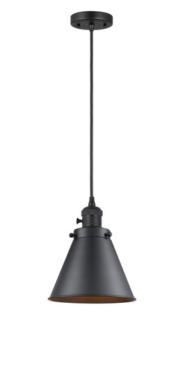 Franklin Restoration One Light Mini Pendant in Matte Black (405|201CSW-BK-M13-BK)