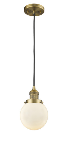 Franklin Restoration LED Mini Pendant in Brushed Brass (405|201C-BB-G201-6-LED)