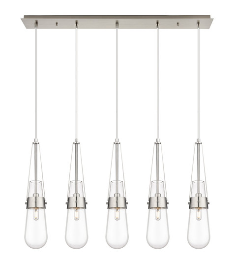 Downtown Urban LED Linear Pendant in Brushed Satin Nickel (405|125-452-1P-SN-G452-4CL)