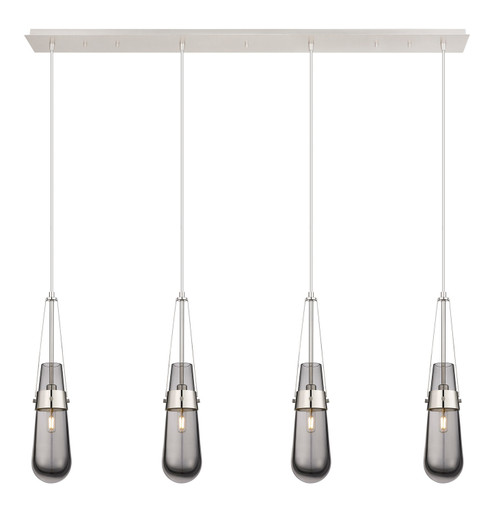 Downtown Urban LED Linear Pendant in Polished Nickel (405|124-452-1P-PN-G452-4SM)