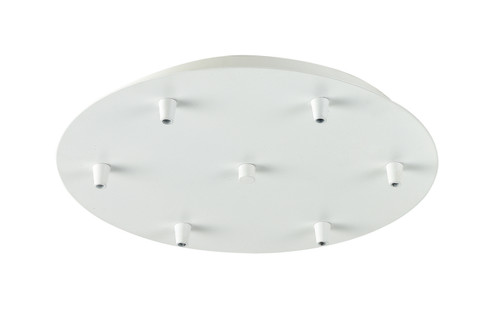 Custom Cord Six Light Multi Port Canopy in White (405|116-W)